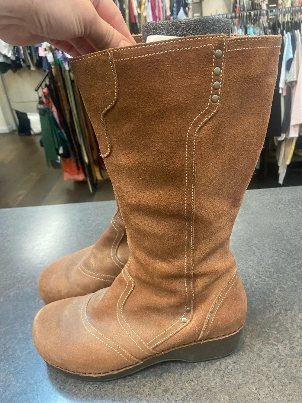 Dansko Brown Suede Tall Winter Boots